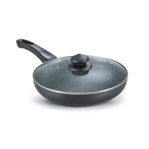Diamond fry pan with glass lid