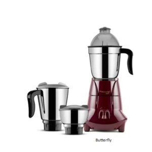 Butterfly Jet 3 Jar Mixer Grinder 750 W Cherry Red