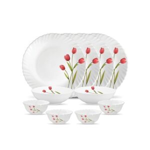 La Opala Novo Collection Opal Glass Crockery Dinner Set 10 pcs